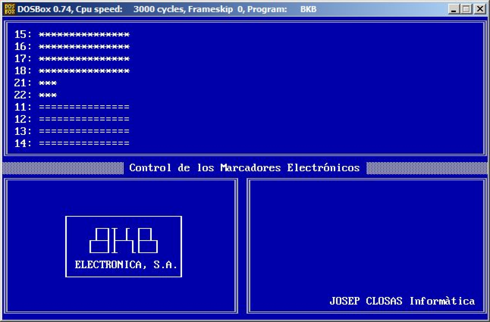 Control de marcadores electrónicos