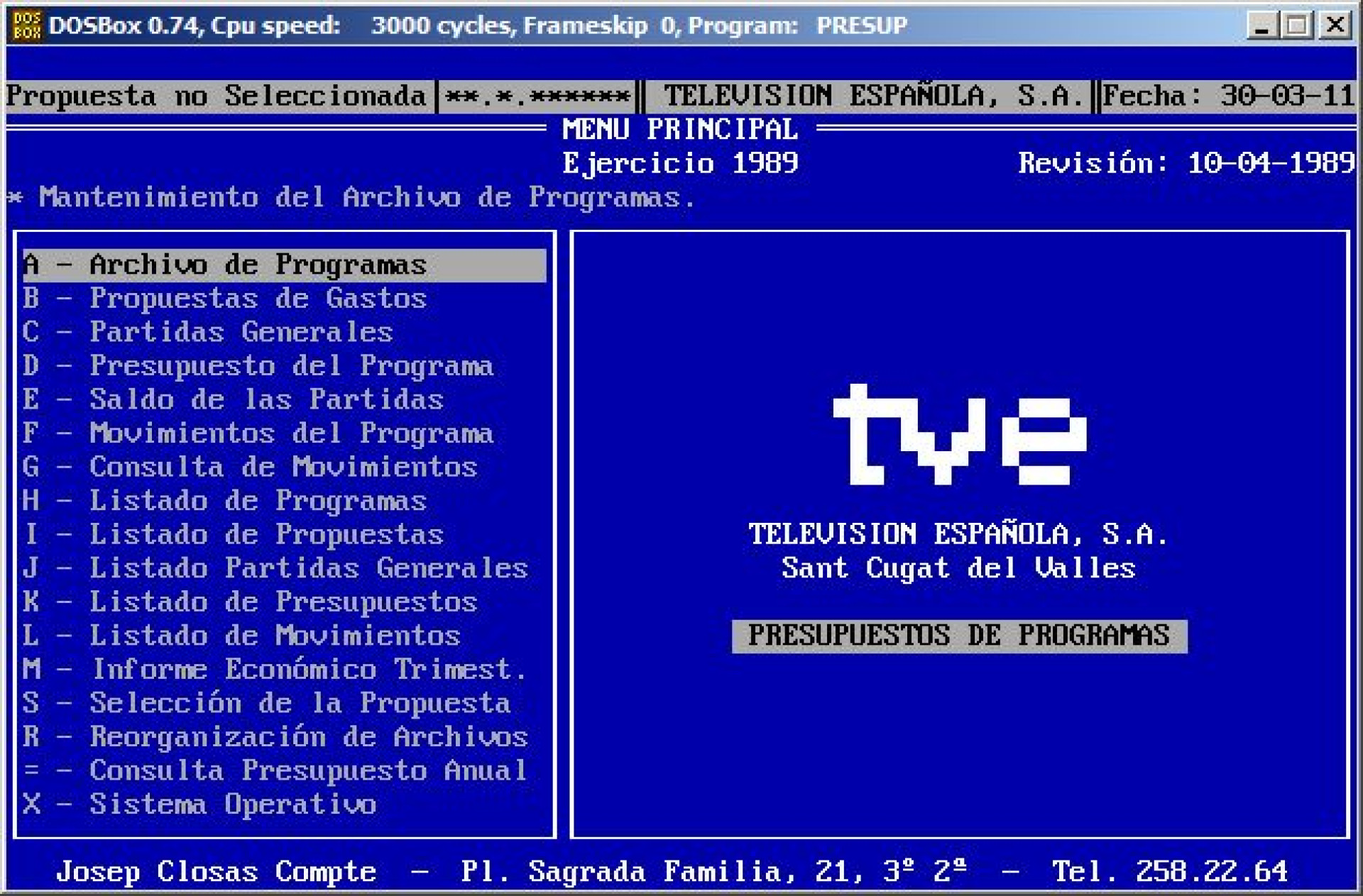 Control presupuestario
